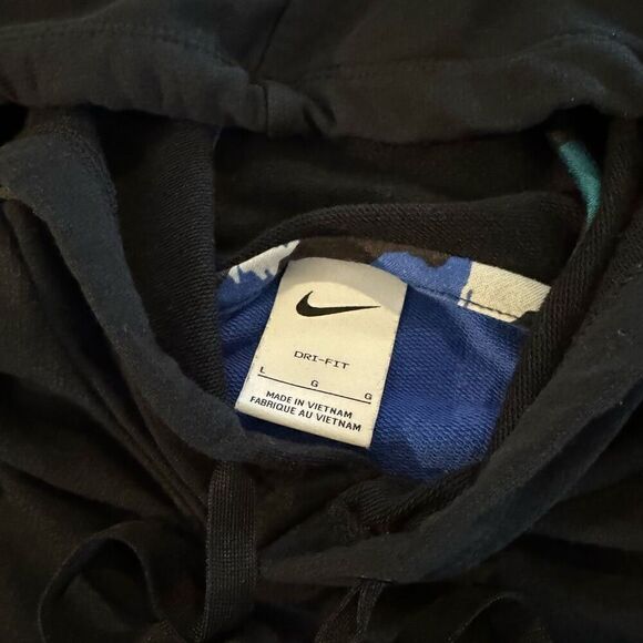 Nike Tech Black/Blue Athletic Workout Jacket Women Large - Picture 3 of 7